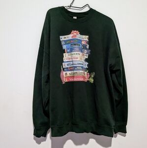 Vintage Christmas Holiday Cozy Green Sweatshirt Size 3XL